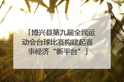 博兴县第九届全民运动会台球比赛构建起赛事经济“新平台”