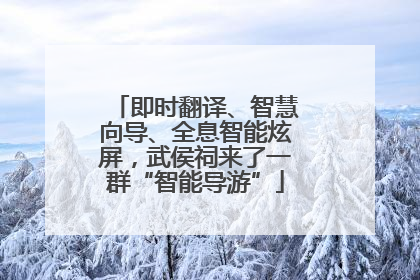 即时翻译、智慧向导、全息智能炫屏，武侯祠来了一群“智能导游”