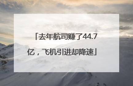 去年航司赚了44.7亿，飞机引进却降速