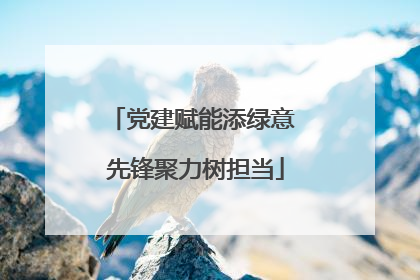党建赋能添绿意 先锋聚力树担当