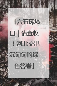 六五环境日｜请查收！河北交出沉甸甸的绿色答卷