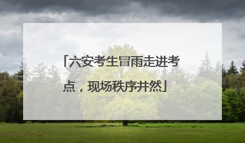 六安考生冒雨走进考点，现场秩序井然