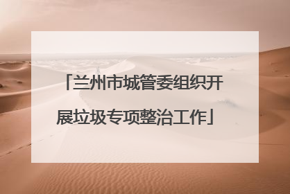 兰州市城管委组织开展垃圾专项整治工作