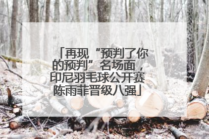 再现“预判了你的预判”名场面，印尼羽毛球公开赛陈雨菲晋级八强