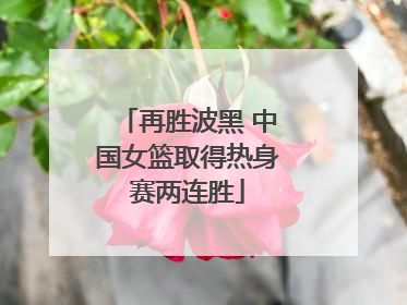 再胜波黑 中国女篮取得热身赛两连胜