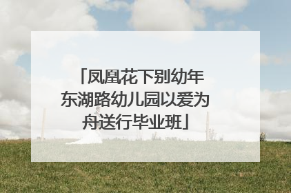 凤凰花下别幼年 东湖路幼儿园以爱为舟送行毕业班