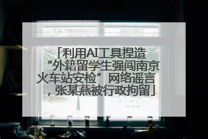 利用AI工具捏造 “外籍留学生强闯南京火车站安检”网络谣言，张某燕被行政拘留