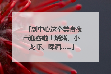 副中心这个美食夜市迎客啦！烧烤、小龙虾、啤酒……