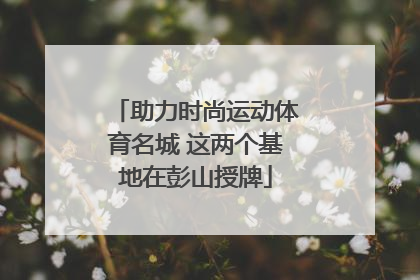 助力时尚运动体育名城 这两个基地在彭山授牌