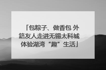 包粽子、做香包 外籍友人走进无锡太科城体验湖湾“趣”生活