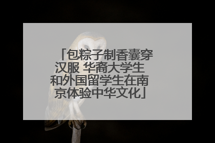 包粽子制香囊穿汉服 华裔大学生和外国留学生在南京体验中华文化