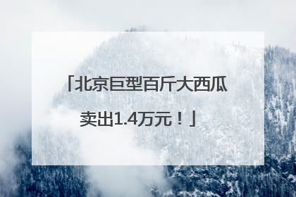 北京巨型百斤大西瓜卖出1.4万元！