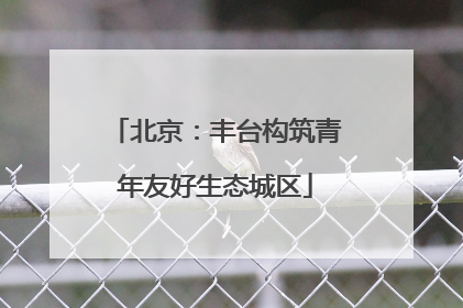 北京：丰台构筑青年友好生态城区