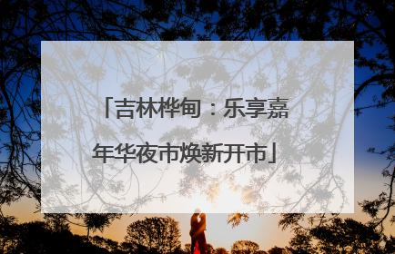 吉林桦甸：乐享嘉年华夜市焕新开市