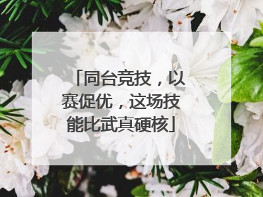 同台竞技，以赛促优，这场技能比武真硬核