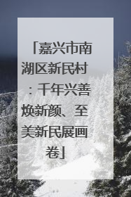 嘉兴市南湖区新民村：千年兴善焕新颜、至美新民展画卷