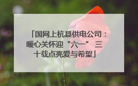 国网上杭县供电公司：暖心关怀迎“六一” 三十载点亮爱与希望