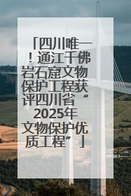 四川唯一！通江千佛岩石窟文物保护工程获评四川省“2025年文物保护优质工程”