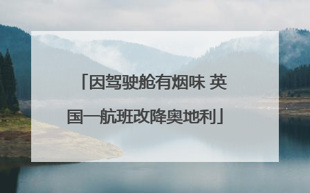 因驾驶舱有烟味 英国一航班改降奥地利