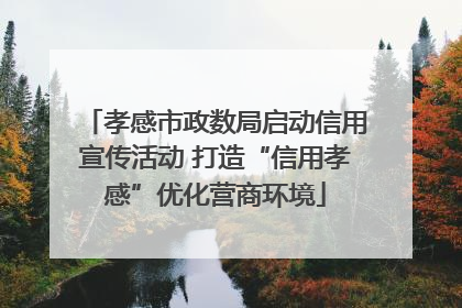 孝感市政数局启动信用宣传活动 打造“信用孝感”优化营商环境