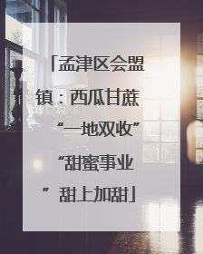 孟津区会盟镇：西瓜甘蔗“一地双收” “甜蜜事业”甜上加甜