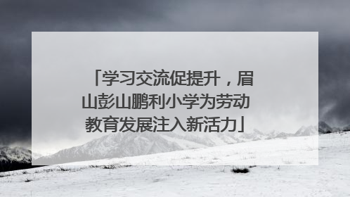 学习交流促提升，眉山彭山鹏利小学为劳动教育发展注入新活力
