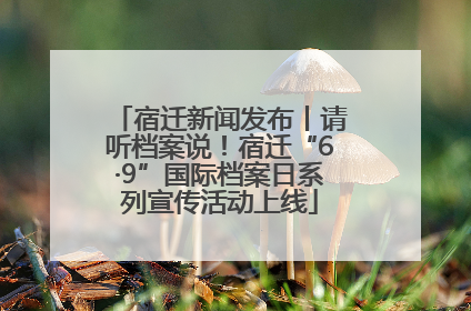 宿迁新闻发布丨请听档案说！宿迁“6·9”国际档案日系列宣传活动上线