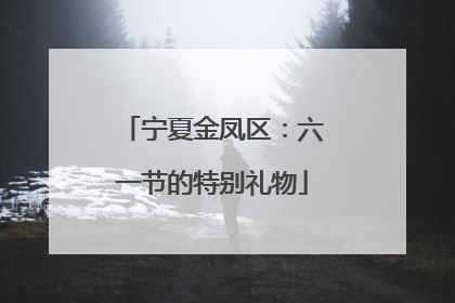 宁夏金凤区：六一节的特别礼物