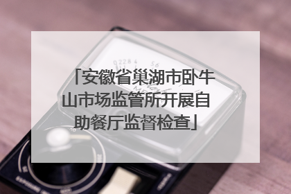 安徽省巢湖市卧牛山市场监管所开展自助餐厅监督检查