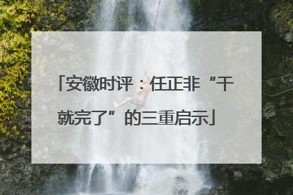 安徽时评：任正非“干就完了”的三重启示