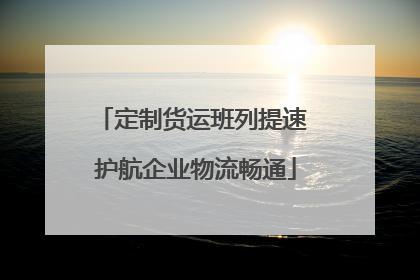 定制货运班列提速 护航企业物流畅通