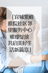 宜城紫峰雅院社区邻里服务中心璀璨绽放 共启美好生活新篇章