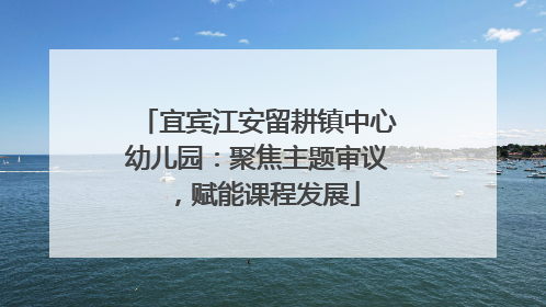 宜宾江安留耕镇中心幼儿园：聚焦主题审议，赋能课程发展
