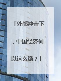 外部冲击下，中国经济何以这么稳？
