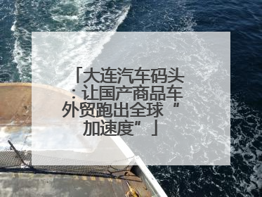 大连汽车码头：让国产商品车外贸跑出全球“加速度”