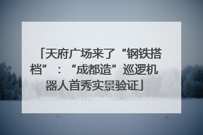 天府广场来了“钢铁搭档”：“成都造”巡逻机器人首秀实景验证