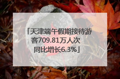 天津端午假期接待游客709.81万人次 同比增长6.3%