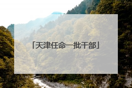 天津任命一批干部