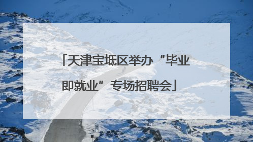 天津宝坻区举办“毕业即就业”专场招聘会