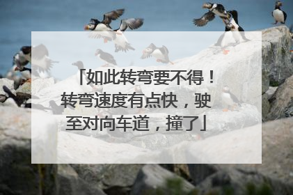 如此转弯要不得！转弯速度有点快，驶至对向车道，撞了