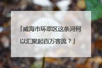 威海市环翠区这条河何以汇聚起百万客流？