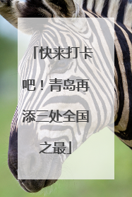 快来打卡吧！青岛再添三处全国之最