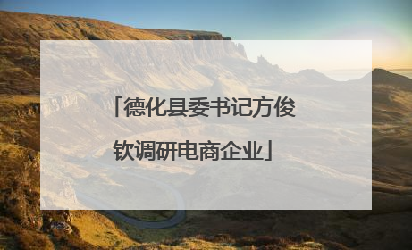 德化县委书记方俊钦调研电商企业