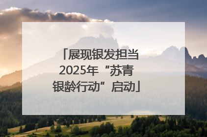展现银发担当 2025年“苏青银龄行动”启动