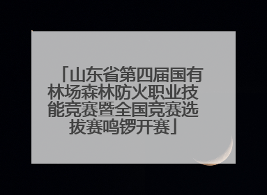 山东省第四届国有林场森林防火职业技能竞赛暨全国竞赛选拔赛鸣锣开赛