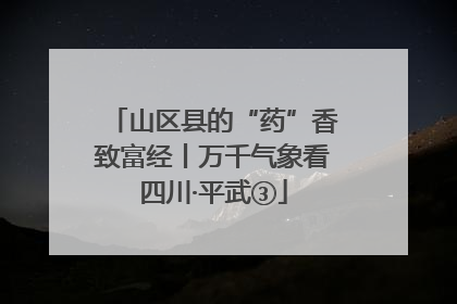 山区县的“药”香致富经丨万千气象看四川·平武③