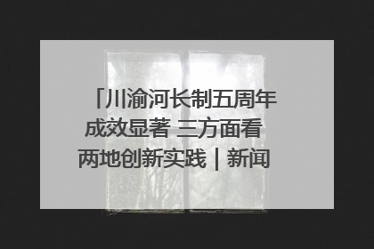 川渝河长制五周年成效显著 三方面看两地创新实践｜新闻发布最前线