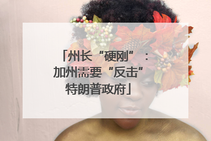 州长“硬刚”：加州需要“反击”特朗普政府