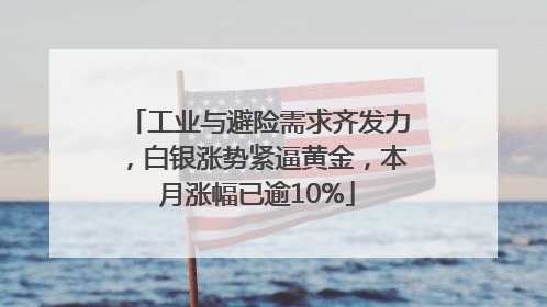 工业与避险需求齐发力，白银涨势紧逼黄金，本月涨幅已逾10%