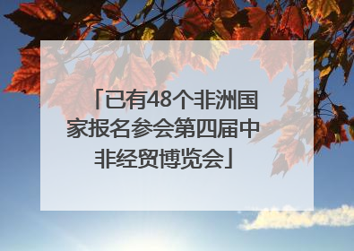 已有48个非洲国家报名参会第四届中非经贸博览会